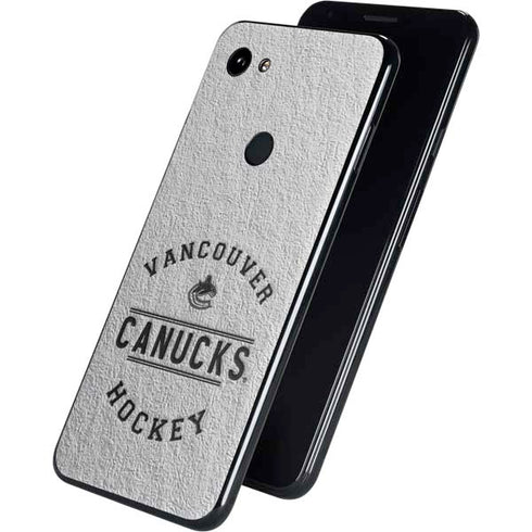 NHL Vancouver Canucks Black Text Google Pixel 3a XL Skin